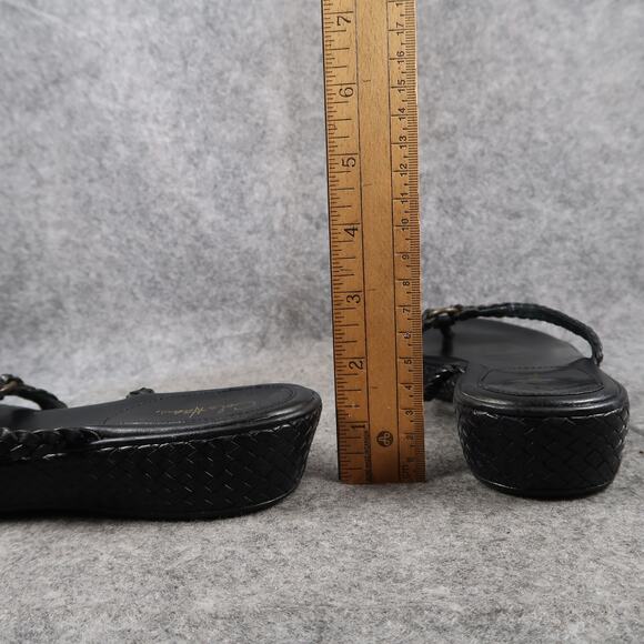 Cole Haan Shoes Womens 8 Sandals Fashion Leather Braided Strap Slip On Flip Flop - Picture 6 of 11